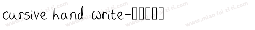 cursive hand write字体转换